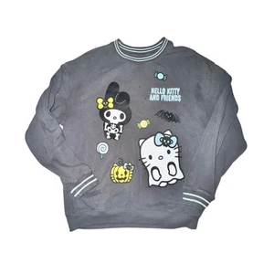 Hello Kitty And Friend Sanrio Halloween Sweatshirt Women's Sz M Gray Ghost Mummy - Imagen 1 de 3