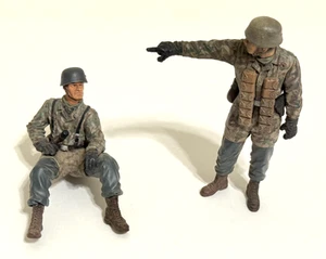 2 WW2 German Soldiers Figures, 4.5" tall when standing, high detail - Picture 1 of 9