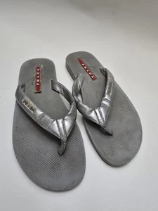 PRADA Sandalen silber Zehentrenner Flip Flop Größe 36 - Bild 1 von 4