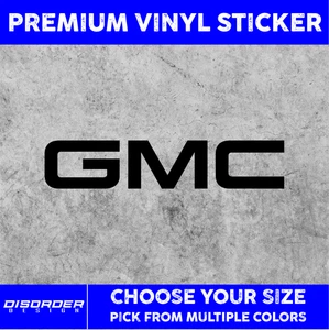 GMC [VINYL STICKER]-for Car/Truck WINDOW-LAPTOP-FOLDER-YOU PICK COLOR/SIZE - Picture 1 of 6