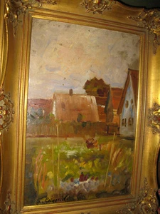 GEIGER-WEISHAUPT Fanny, *1862 Sonniger Blick auf ein Dorf!!! - Bild 1 von 1