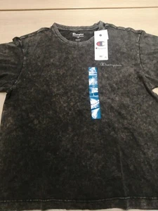 Champion Ladies Tshirt Black Stonewash Size L BNWT - Picture 1 of 2