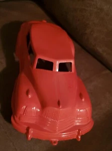 RARE 1940s Baby World RED Plastic Toy Car 9" Long Made in the USA Hard To FIND - Picture 1 of 11