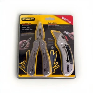 Stanley Multi-Tool & Knife Set 12-in-1 Stainless Steel / #84-499 - Picture 1 of 4