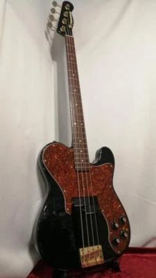 Fernandes TEB-75MW Black Telecaster type Electric Bass Guitar Used From Japan - Image 1 of 4