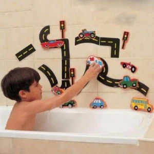 Puzzle Vasca da Bagno per Bambini Giocattolo per Acqua Traffico Veicolo Doccia Giocattoli Schiuma Eva Puzzle GB - Foto 1 di 12