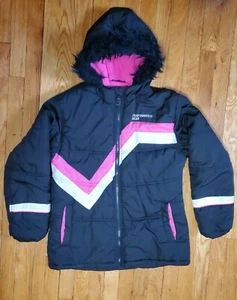 Performance Gear Girls Youth Hooded Coat Puffer Winter Jacket Faux Fur Size XL - Picture 1 of 12