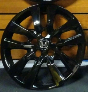 (1) CAP  16" Black Hubcap 2006 2007 2008 2009 2011 FITS Honda Civic - Picture 1 of 3
