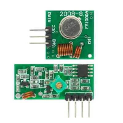 433Mhz Wireless RF Transmitter Module + Receiver Alarm Arduino DIY USA - Image 1 of 4