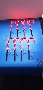 Set of 8 Smart RGBIC BLE LED Candy Cane Pathway Lights - Picture 1 of 6