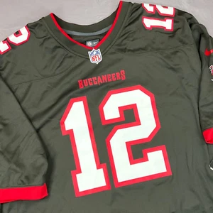 New Nike Tom Brady Tampa Bay Buccaneers Gray Game Jersey Men's Sz 3XL $130 - Picture 1 of 11