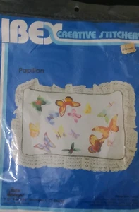 Embroidery- IBEX Creative Stitchery Kit 1002 (Linen) Papillon NIP 1981 - Picture 1 of 11