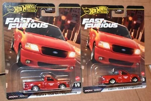 Hot Wheels Premium FORD F-150 SVT LIGHTNING Fast &Furious New 2024 LOT OF 2 - Picture 1 of 4