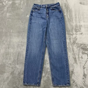 Jeans American Eagle donna 4 blu mamma jeans dritto comodo elastico in vita - Foto 1 di 8
