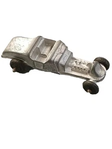 Midgetoy Silver Roadster Rockford Ill Metal Car Vintage - Picture 1 of 11