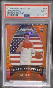 🔥🔥 2020-21 Panini Prizm LaMelo Ball Orange Pulsar Prizm RC /49 PSA 9 🔥🔥 - Picture 1 of 3