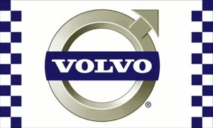 Volvo Checkered Racing 3x5 Ft Banner Flag Car Racing Show Garage Wall Workshop - Picture 1 of 2