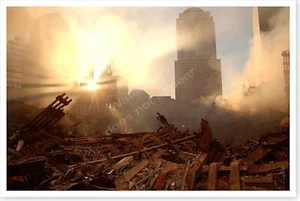 Solemn Sunrise 9/11 World Trade Center Terrorist Attack Silver Halide Photo - Picture 1 of 1