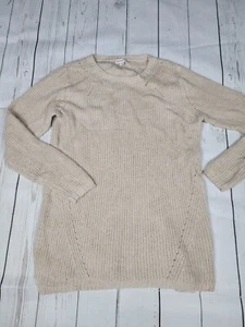 Merona Target Women's Cream Sparkle Knit Pullover Sweater, Size XL (Extra Large) - Picture 1 of 3