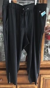 Lane Bryant Livi Activewear Pants W/ Zips 26/28W Plus NWT Black “ Our Softest” - Picture 1 of 17