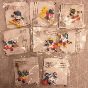 PREMIUM TOY McDONALD'S happy meal 1998 SCHTROUMPF smurf - set complet - Foto 1 di 2
