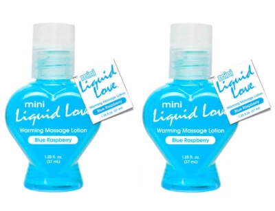 Liquid Love Warming Massage Lotion Blue Raspberry 37ml Waterbased Edible Bulk - image 1 of 4