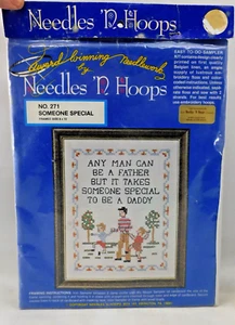 Cross Stitch Kit Father's Day Sampler Someone Special 271 by Needles n Hoops - Picture 1 of 6