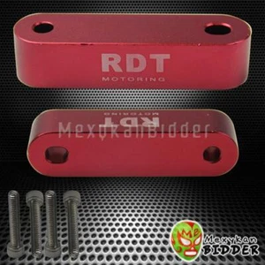 Red Aluminum Sport Racing Hood Spacer Riser Kit Honda Civic 1988-2000 EF EG EK - Picture 1 of 1