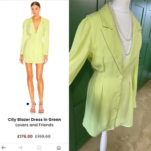 Mini abito blazer Lovers and Friends City taglia S verde chiaro manica lunga 199€ - Foto 1 di 13