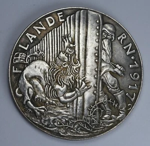 Moneda satírica alemana Primera Guerra Mundial. Karl Goetz. Moneda de plata novedad/propaganda 1917 - Imagen 1 de 11