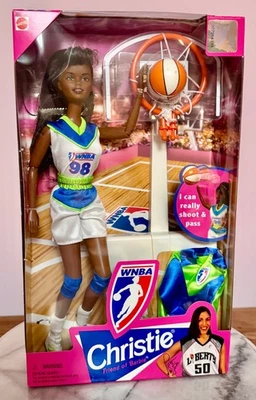 Muñeca Christie Friend of Barbie 1998 WNBA Shoot & Pass baloncesto, en caja original, nueva en caja Foto 1 de 4
