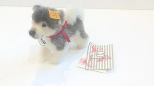 Steiff Wildlife Husky Mohair weiß grau Figur mit Etikett - Bild 1 von 7