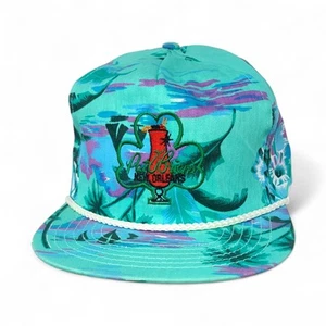 Vtg 90er Jahre Pat O'Briens New Orleans Hawaiianische florale tropische Snapback-Mütze EUC - Bild 1 von 9