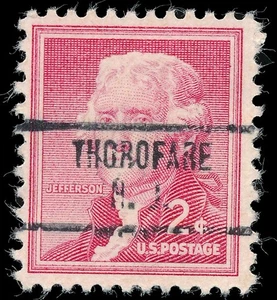 Zgrill89 US Stamp-Sc#1033 Precancel THOROFARE NEW JERSEY - Picture 1 of 2
