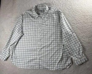 Camicia Columbia uomo 3XL verde bianco a quadri omni-ombra manica lunga outdoor escursionismo - Foto 1 di 11