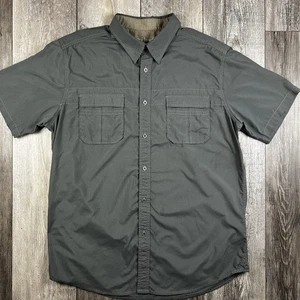 Kuhl Eluxur Shirt Short Sleeve Button-Up Lightweight Gray Gorpcore Size Large - Picture 1 of 13