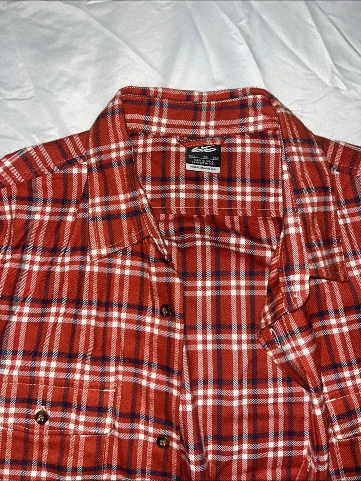 Nike 2.0 кнопка вверх платье рубашка мужская размер 2XL красный/белый  - Изображение 1 из 4