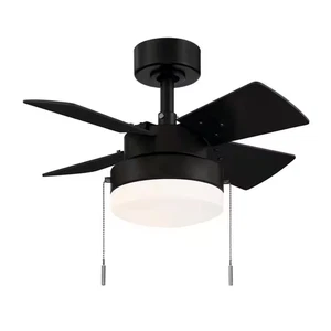 Metarie II 24 In. Indoor Matte Black Ceiling Fan with Light - Picture 1 of 10