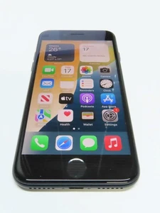 COQUE ARRIÈRE NOIRE DÉBLOQUÉ APPLE IPHONE SE 3E GÉNÉRATION A2595 64 Go fissurée - Photo 1 sur 5