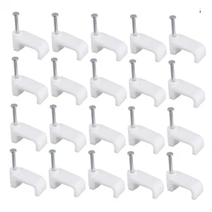 100 Pcs Power Cord Buckle Cable Clamp Wire Clips Fixer Organizer - Afbeelding 1 van 11