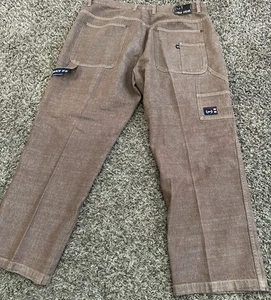 Vintage Y2K Phat Farm Baggy Carpenter Jeans Wide Leg Khaki Brown Mens 38x34 - Picture 1 of 7