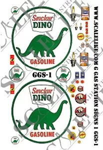 SCALELIKE INDUSTRIES G-gas station signs #1(GSS-1)PRINTED ON PLASTIC FACTORY NEW - Picture 1 of 1