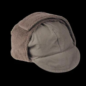 GERMAN MILITARY ARMY OD GREEN COLD WEATHER WINTER CAP/HAT EAR FLAPS - Picture 1 of 28