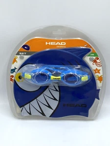 Head Meteor Character Schwimmbrille mit Badehaube Kinder Fisch blau - Bild 1 von 3