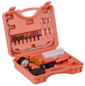 HAND VACUUM PUMP HELD BRAKE BLEEDER TESTER SET BLEED CAR MOTORBIKE BLEEDING KIT - Picture 1 of 6