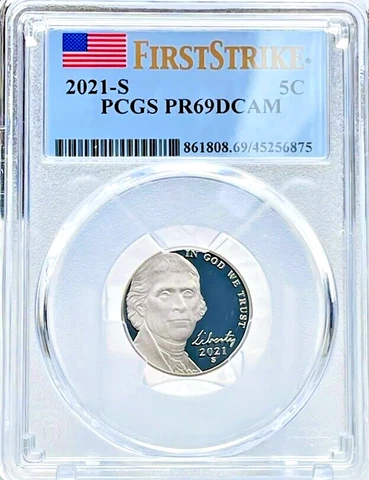 2021 Liberty Nickel 2021-S 5C PCGS PR69 DCAM Proof Coin Deep Cameo FIRST STRIKE Cover