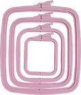 Nurge Pink Plastic Square Embroidery Hoops, Cross Stich Hoop, Punch