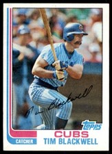 1982 .Topps Baseball Tim Blackwell . Chicago Cubs #374