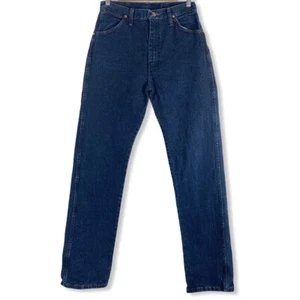 Pantalones de mezclilla Wrangler vintage cintura talla 30 tiro alto 14MWZDD pierna recta lavado oscuro - Imagen 1 de 4