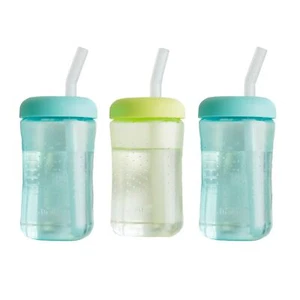 Squeeze & Sip Toddler StrawcCups - Squeezable Transition Sippy Cup with - Picture 1 of 1
